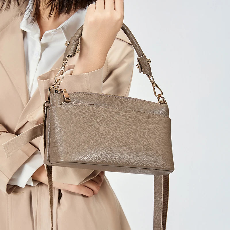 Mulheres de couro genuíno bolsa ombro senhora designer luxo moda retro sacos feminino vaca bolsa couro real para senhoras